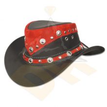Black Nubic Leather Hat